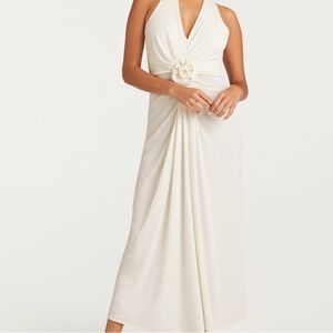 Cinq à Sept Cream Halter Dress